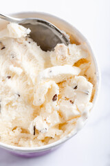 Chocolate Chip Cookie Dough Ice Cream in Paper Cup, High in Protein