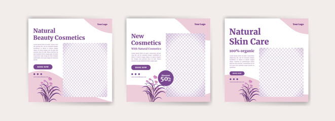 Social media banner advertisement for beauty product