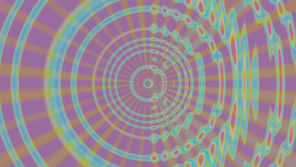 Hypnotic psychedelic illustratration. Abstract background with many colors circles