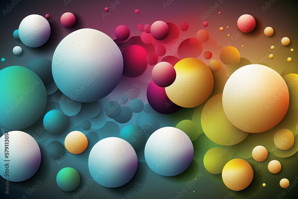 Aufkleber elevate your project with our free gradient spheres background - generative ai