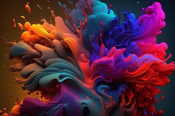 Fototapeta na wymiar The Beauty of Diversity: Intense Colors in Harmony Wallpaper - Generative AI
