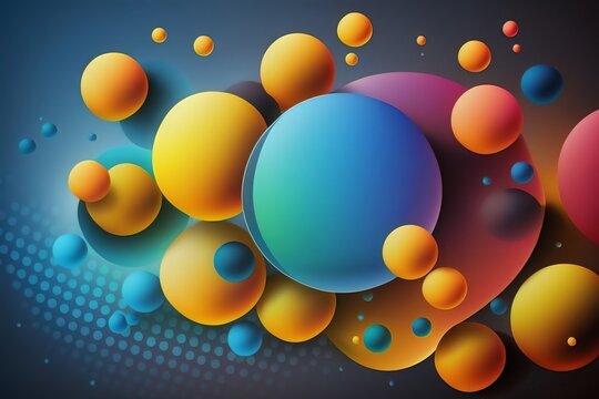 Get a colorful touch with our free gradient spheres background - Generative AI