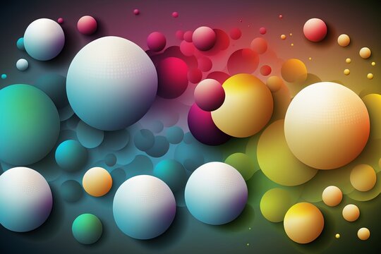Elevate your project with our free gradient spheres background - Generative AI
