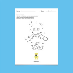 Teddy Bear Connecting Dots