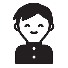 アイコン　笑顔の男子学生