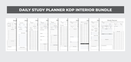 Daily study planner interior design template,eps