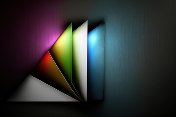 Digital Geometric Colorful 3D Desktop Background Wallpaper Style 6 with Generative AI