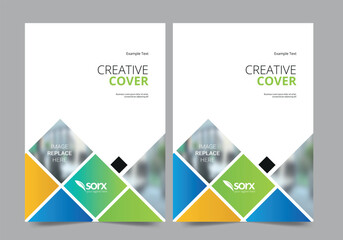 Brochure or template, annual report cover design background