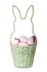 Wicker Basket with Easter eggs