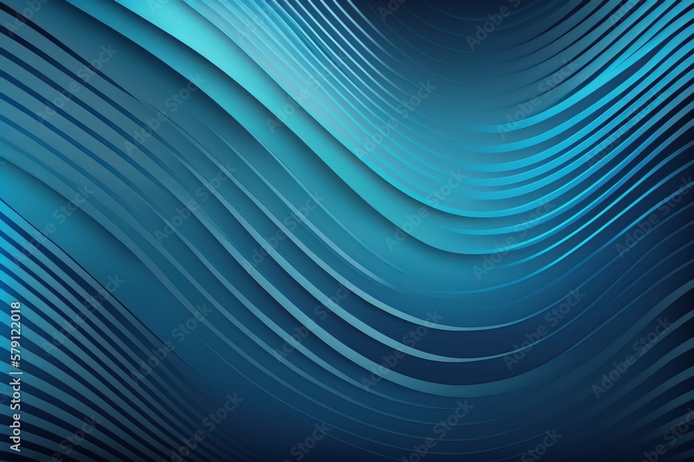 Poster get lost in the mesmerizing gradient dynamic blue lines background - generative ai