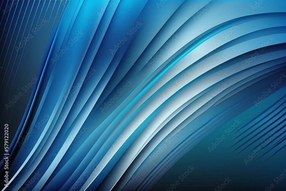 Poster create a striking visual impact with this gradient dynamic blue lines background - generative ai