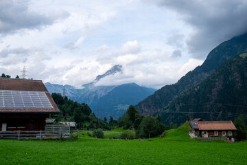 Fototapeta na wymiar swiss mountain village