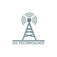 5G technology icon isolated on transparent background