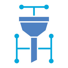 Funnel Glyph Two Color Icon