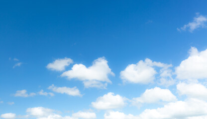 Naklejka na ściany i meble Clouds and sky,blue sky background with tiny clouds.