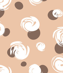 Seamless liquid, polka dot pattern, geometric print. 