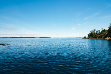Majestic coastline on Vancouver Island, British Columbia, Canada - Telegraph Cove