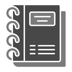 Notebook Greyscale Glyph Icon