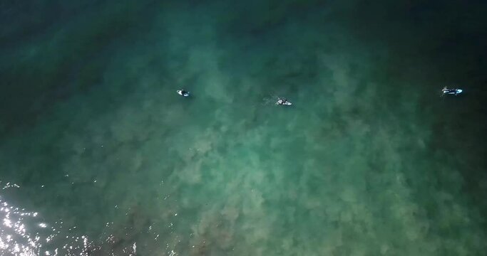 Emerald Green Sea, Shifting Sand and Surfers