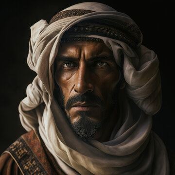 Generative AI image of man in traditional Egyptian clothes