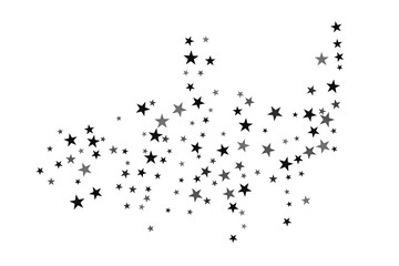 Fototapeta premium Star confetti. Silver casual confetti background. Bright design pattern.