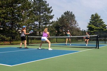 Pickleball Players in Action