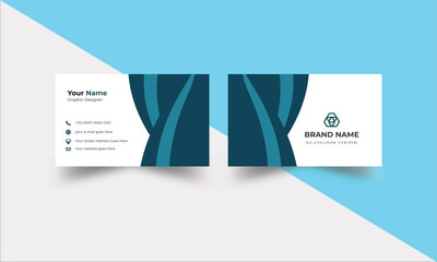 Modern presentation card. Vector business card template. Visiting card for business and personal use. Vector illustration design. Creative and modern business card template.