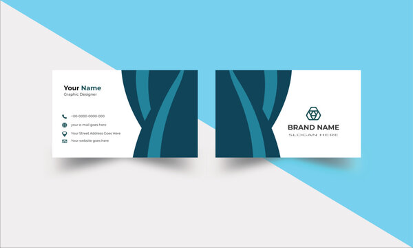 Modern presentation card. Vector business card template. Visiting card for business and personal use. Vector illustration design. Creative and modern business card template.