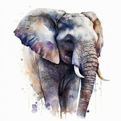 Stunning Elephant Watercolour Portrait