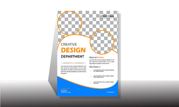 poster flyer pamphlet brochure cover design layout space for photo background, vector illustration template in A4 size
