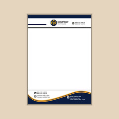 Creating a Simple and Clean A4 Corporate Business Letterhead with Vector Design and Bleed