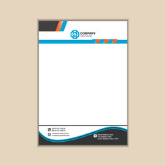 Creating a Simple and Clean A4 Corporate Business Letterhead with Vector Design and Bleed