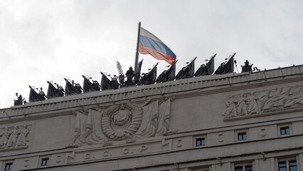 Moscow, Russia, April 9, 2022: Ministry of Defense of the Russian Federation