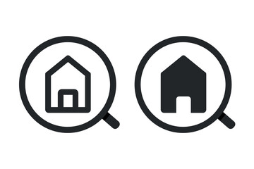 Find house icon. Illustration vector