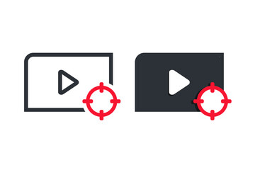 Find video. Target viewer. Illustration vector
