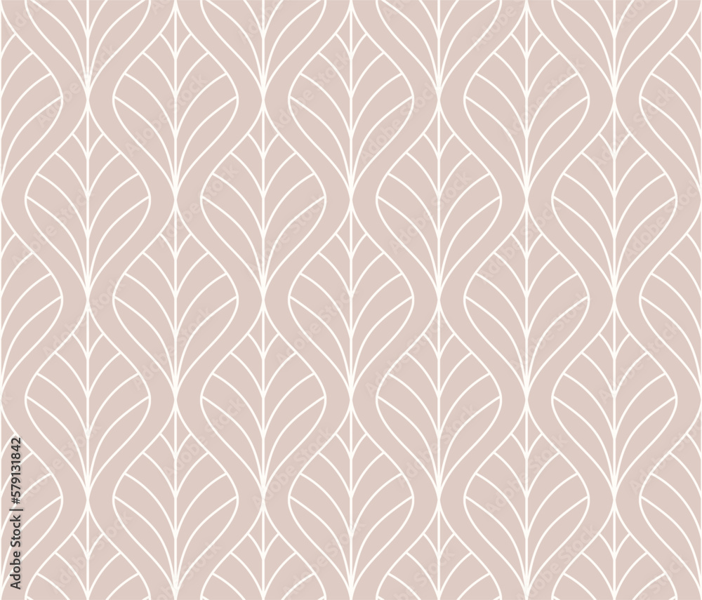 Sticker damask organic leaves seamless pattern. vector retro style background print. decorative flower textu