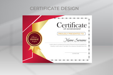 Appreciation and Achievement Modern Certificate Template Design