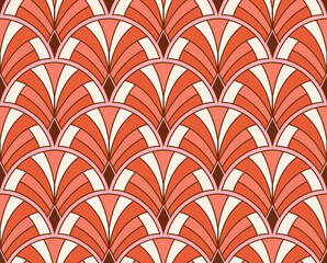 Modern cute art deco seamless pattern. Trendy abstract texture. Vector geometric background. - 579132287
