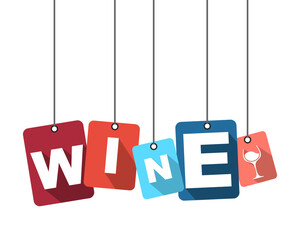 Colorful vector flat design background wine. It is well adapted for web design.