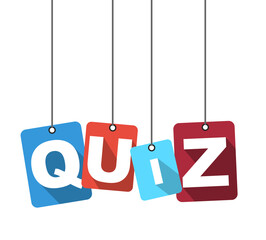 Colorful vector flat design background quiz. It is well adapted for web design.