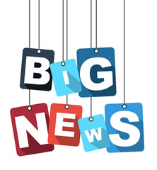 Colorful vector flat design background big news. It is well adapted for web design.