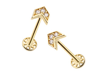 piercing earrings gold silver ideas white key isolated lock old security metal white keys antique door