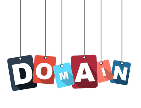 Colorful vector flat design background domain. It is well adapted for web design.