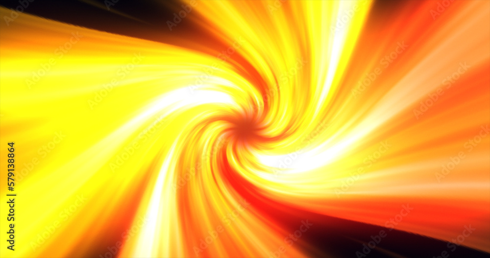Poster abstract yellow orange swirl twisted abstract tunnel from lines background