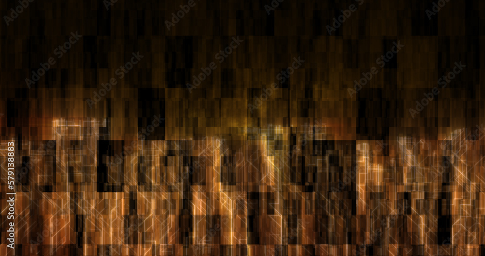 Aufkleber abstract glowing energy futuristic yellow hi-tech abstract background made of lines and computer str