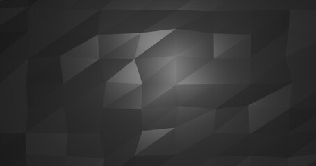 Fototapeta premium Abstract moving triangles black and white low poly digital futuristic. Abstract background