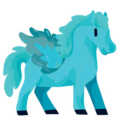 Digital vector illustration: Cute horse character for children
