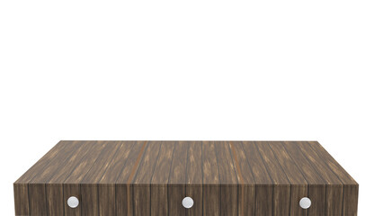 Table isolated on white background