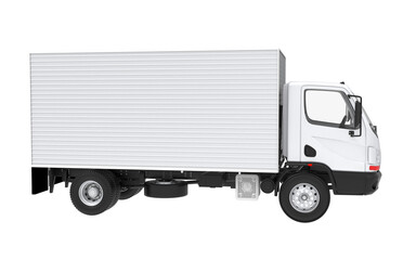 white truck isolated on white