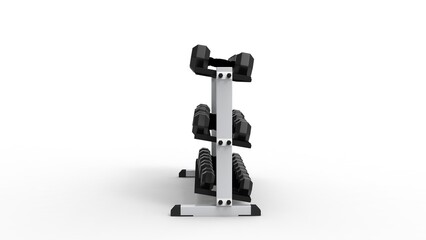 GYM equipment isolated on white background